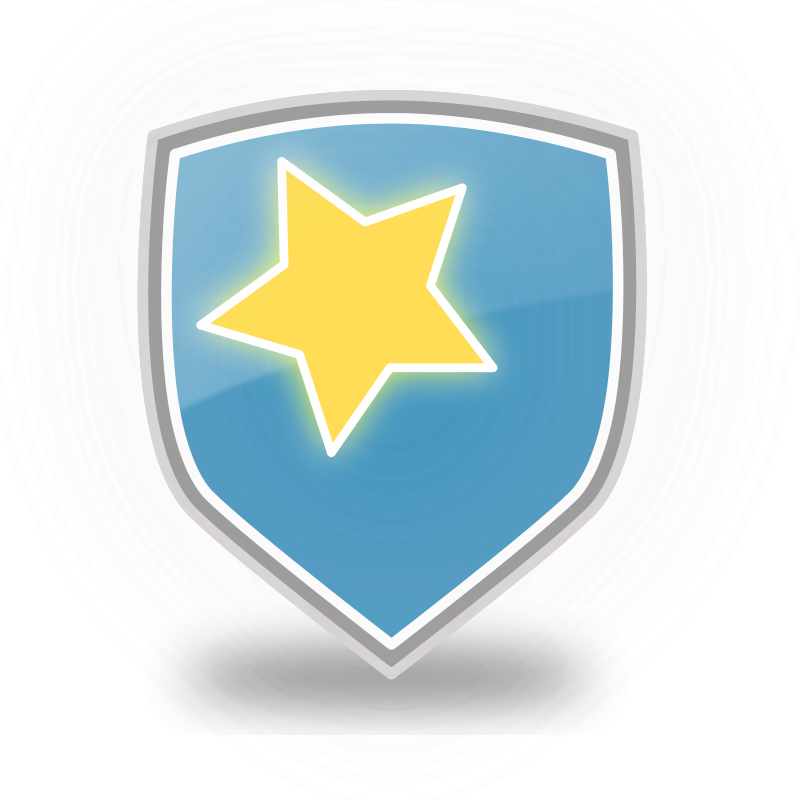 800x800 Free Clipart Blue Shield Star Icon Rachaelanaya