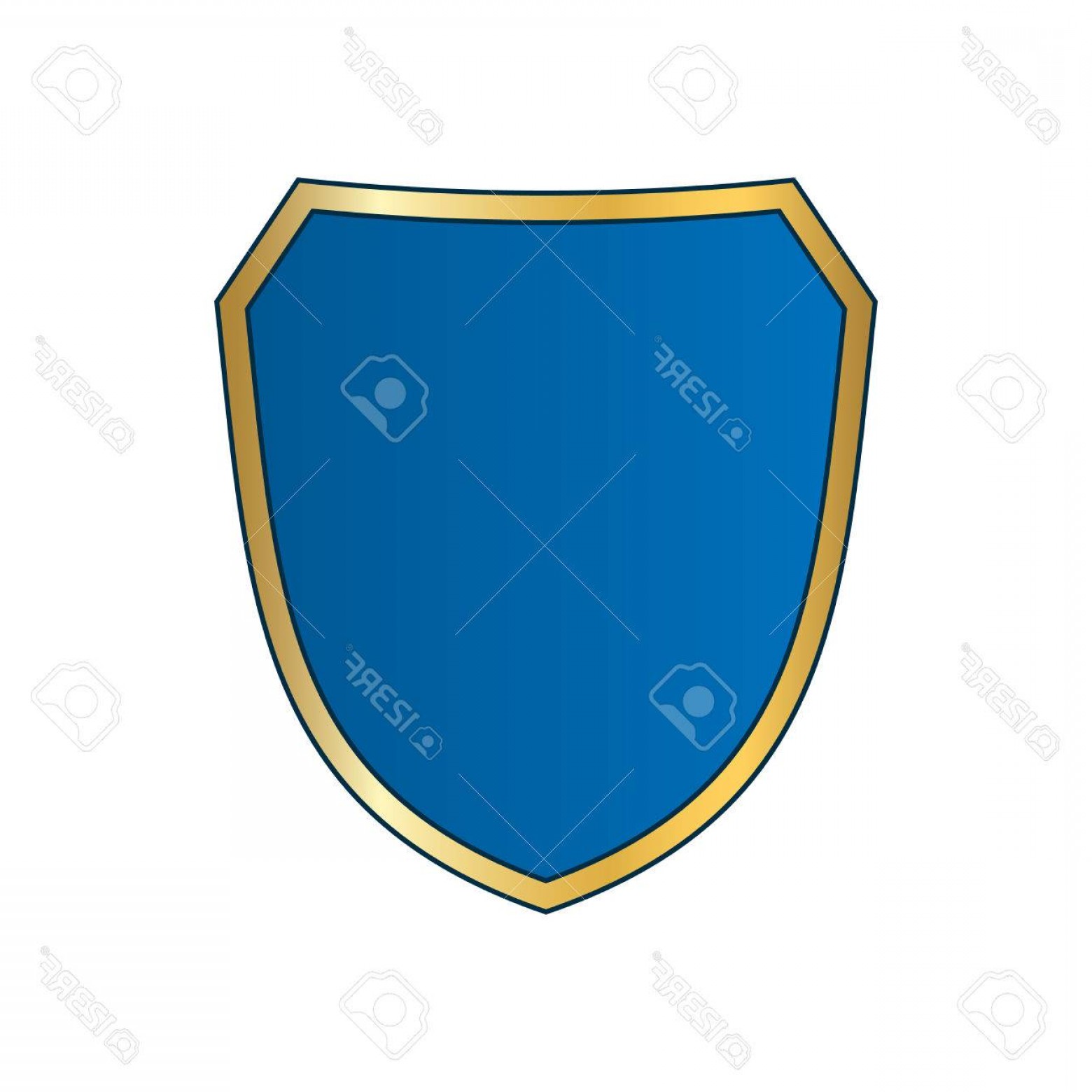1560x1560 Photostock Vector Gold Blue Shield Shape Icon Bright Logo Emblem