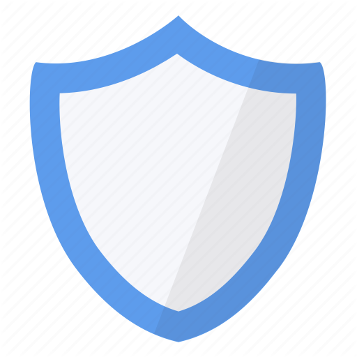 512x512 Blue, Contour, Security, Shield Icon