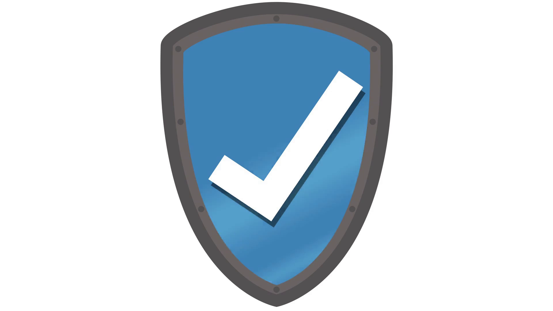 1920x1080 Shield Icon Protection Concept With Tick In And Out Animation