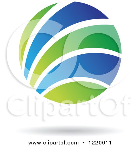 450x470 Clipart Of A Green And Blue Sphere Icon