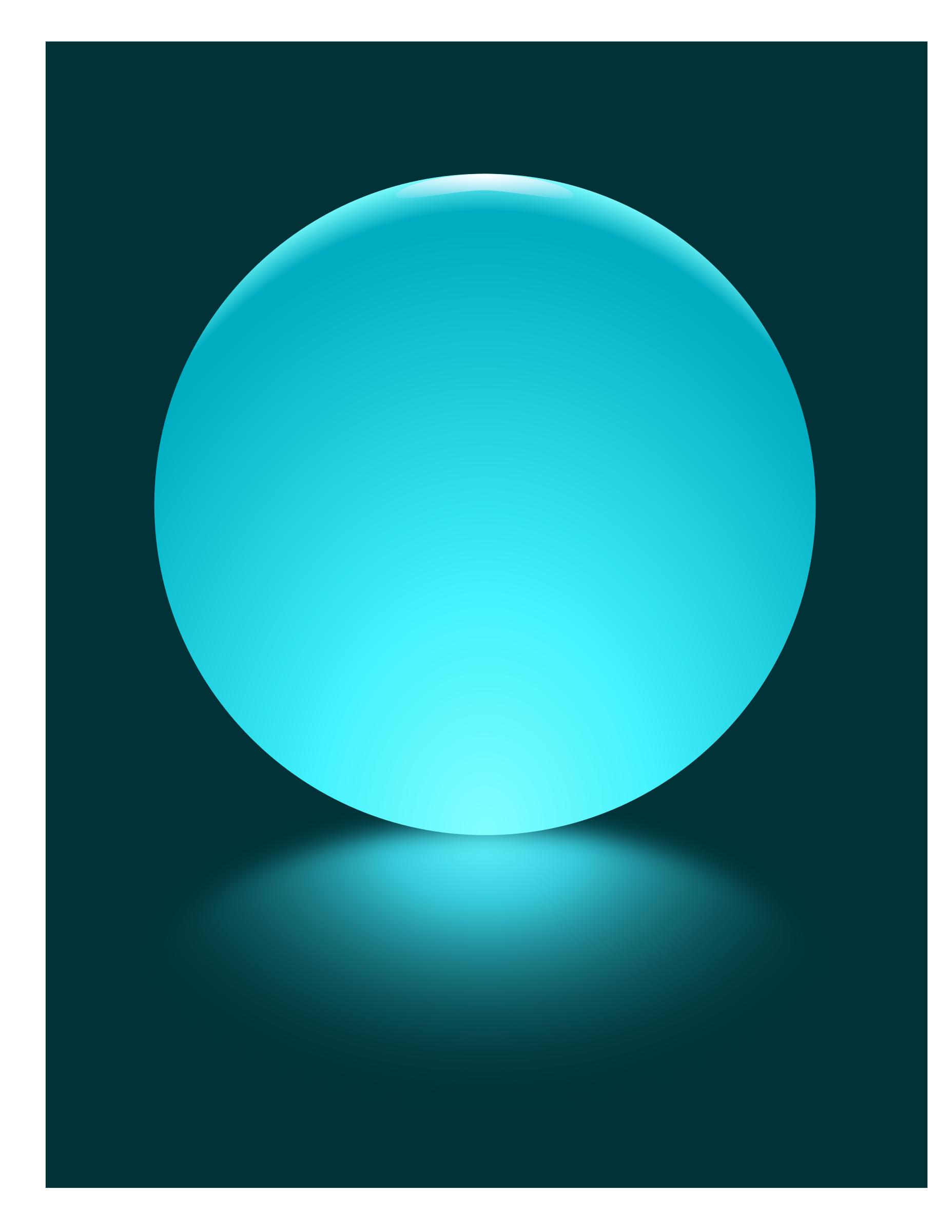 1855x2400 Cyan Sphere Blurred Reflection Icons Png