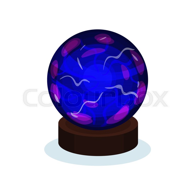 800x800 Icon Of Bright Blue Magic Ball With Stock Vector Colourbox