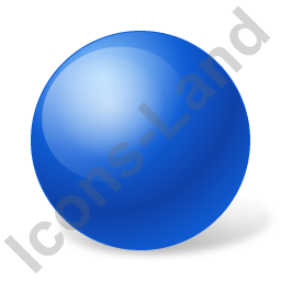 256x256 Ball Blue Icon, Pngico Icons