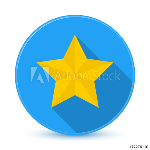 Blue Star Icon Button With Long Shadow 500x500 Blue Star Icon Button With Long Shadow
