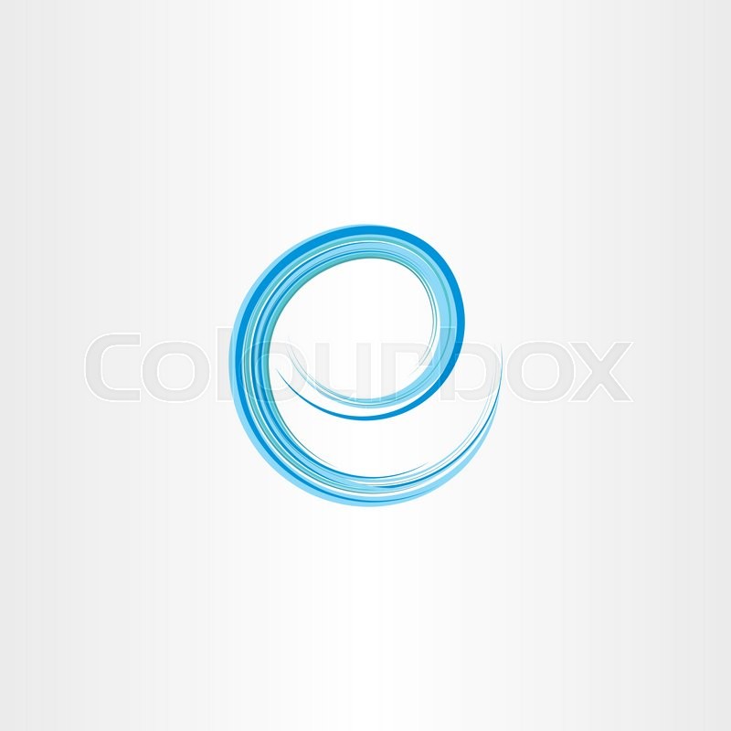 800x800 Blue Letter E Water Wave Icon Logo Stock Vector Colourbox