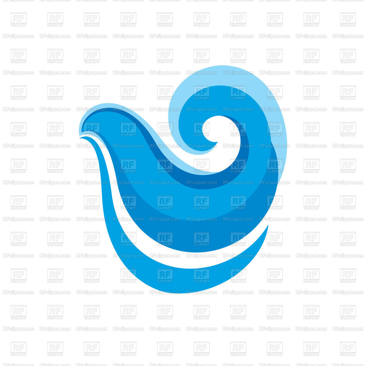 1200x1200 Blue Wave Icon On White Background Vector Image Of Icons