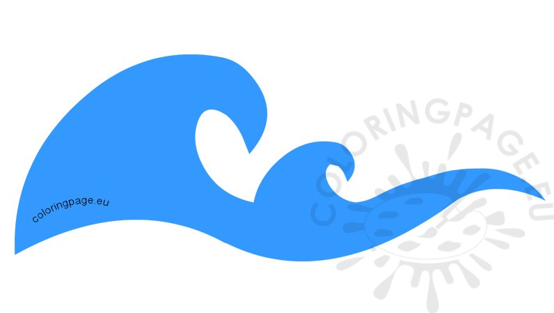 794x449 Vector Blue Wave Icon Coloring Page