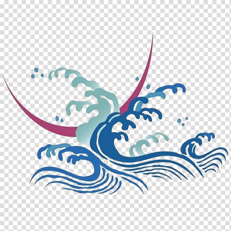800x800 Wind Wave Icon, On A White Background Blue Waves Pattern