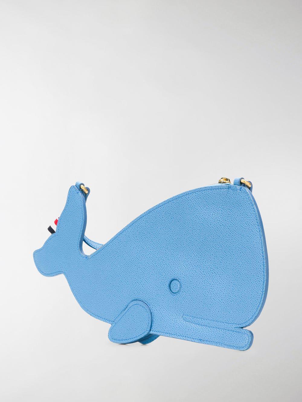 1000x1333 Thom Browne Whale Icon Flat Clutch In Blue