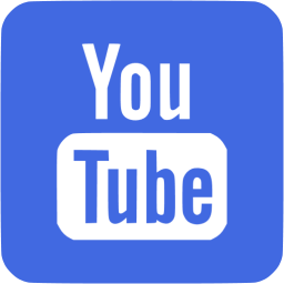 256x256 Royal Blue Youtube Icon