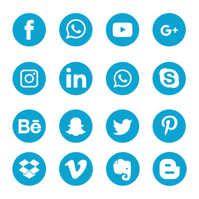 640x640 Blue Social Media Icons, Social Media Icons, Social Media, Social