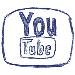 256x256 Blue Youtube Icon