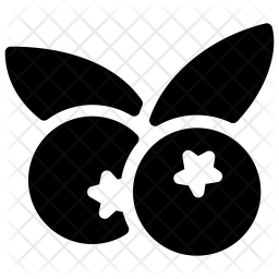 256x256 Blueberry Icon Of Glyph Style