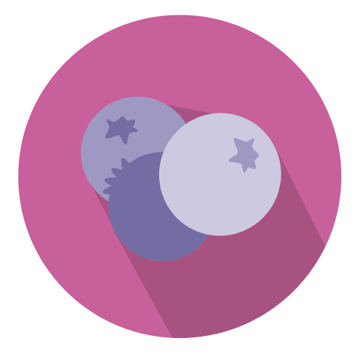 512x512 Blueberry Flat Circle Icon