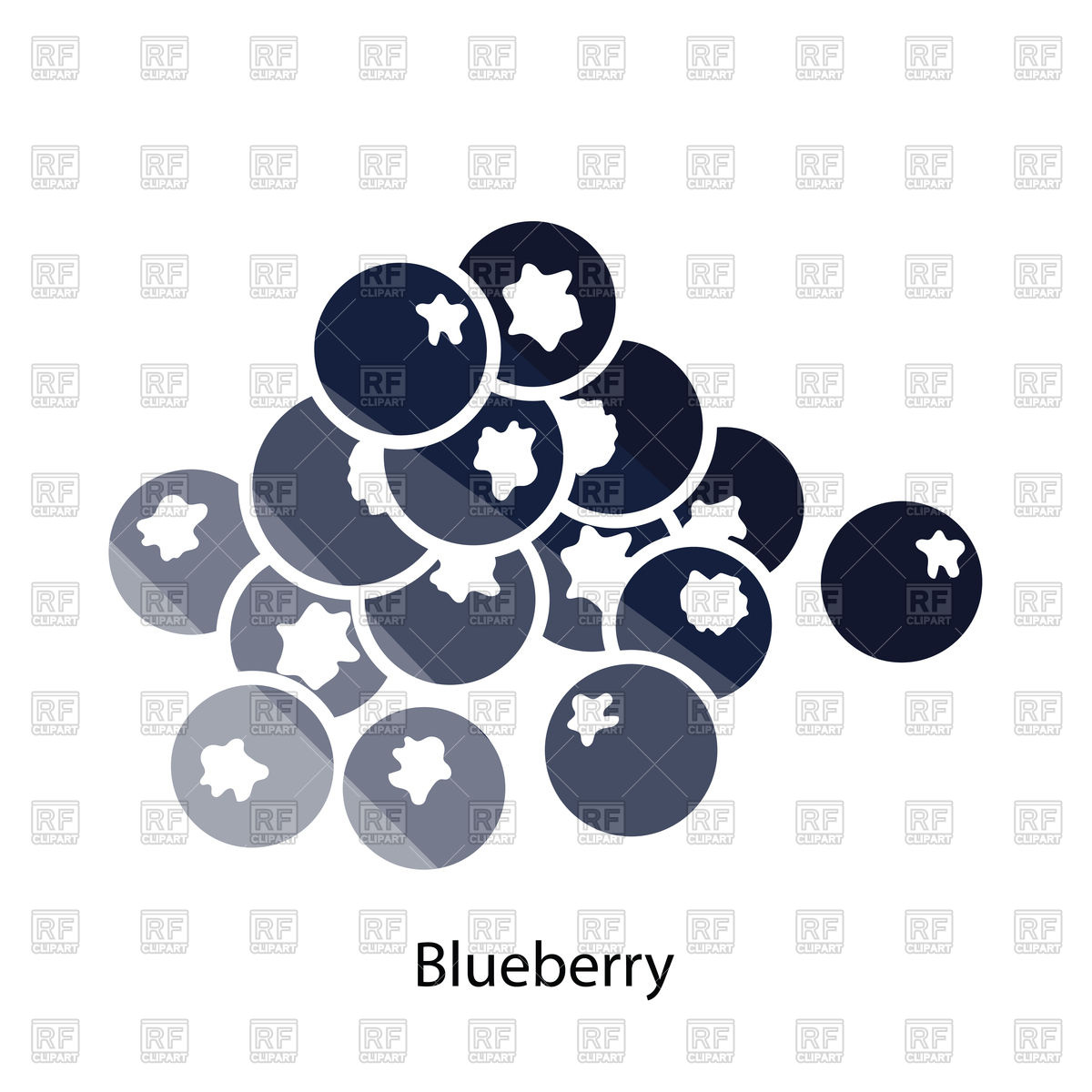 1200x1200 Flat Color Design Of Blueberry Icon Vector Image Of Food