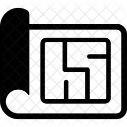 256x256 Blueprint Icon Of Glyph Style