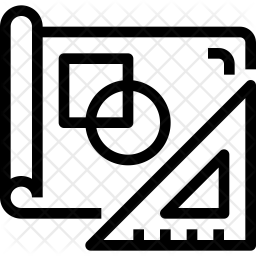 256x256 Blueprint Icon Of Line Style