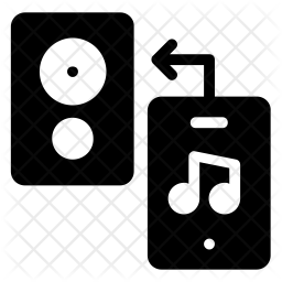 256x256 Bluetooth Speaker Icon Of Glyph Style