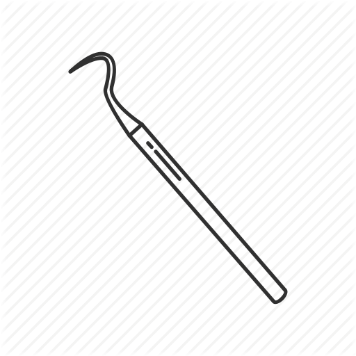 512x512 Curved Probe Blunt, Investigating Tool, Medical Tool, Probe, Probe