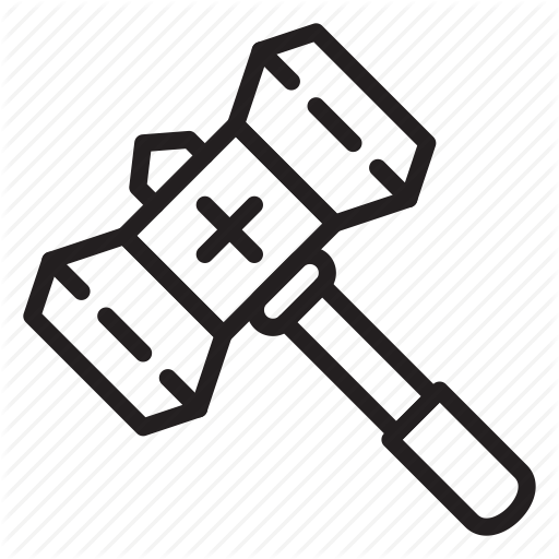 512x512 Bludgeon, Blunt, Hammer, Maul, Medieval, War, Weapon Icon