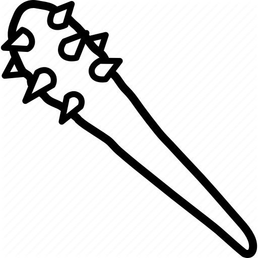 512x512 Blunt, Club, Cudgel, Spike, Spiked, Weapon, Wooden Icon