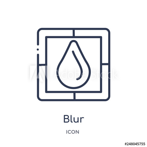 500x500 Blur Icon From Photography Outline Collection Thin Line Blur Icon