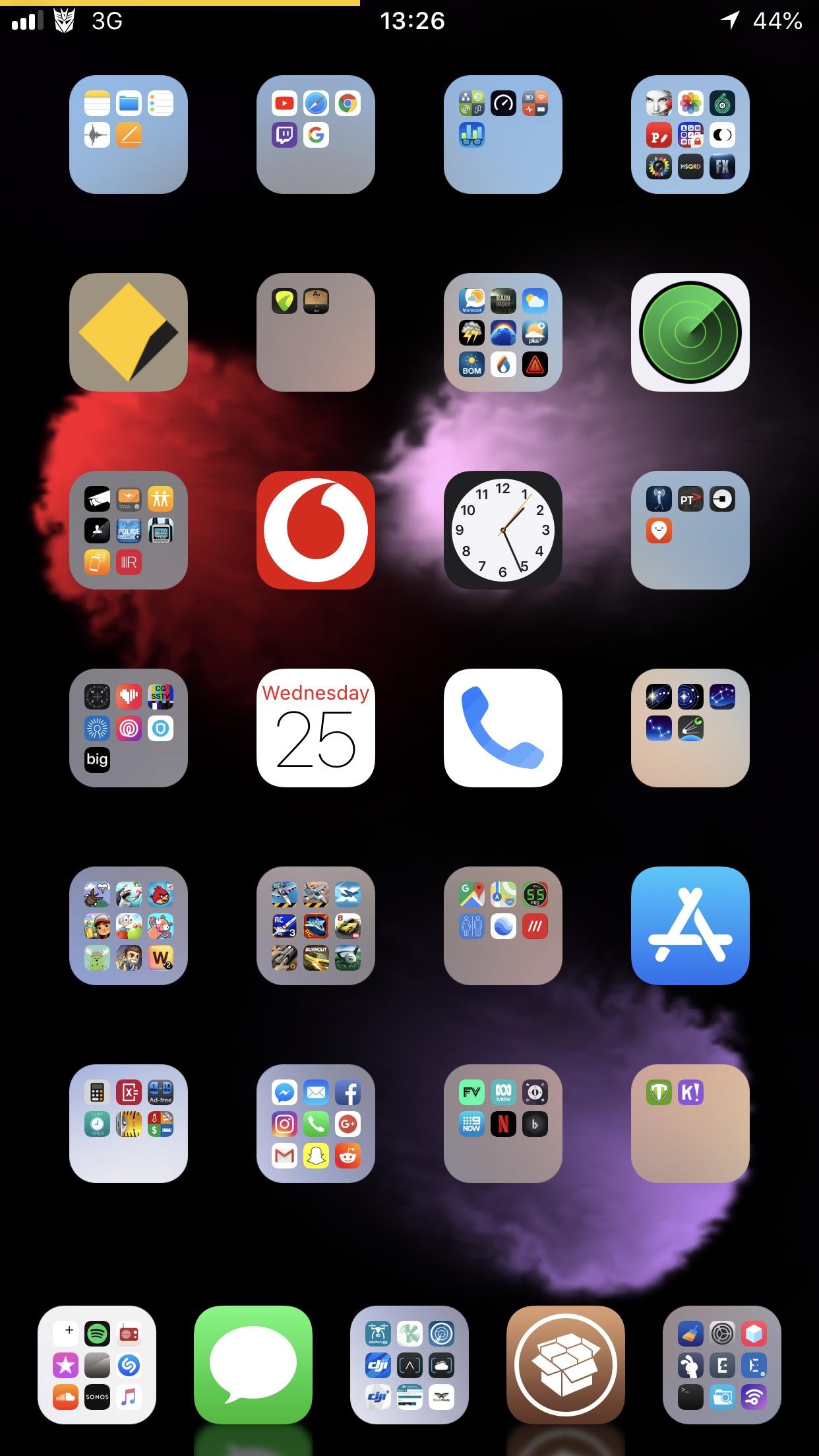 1242x2208 Question How To I Hide The Folder Icon Blur On Ios Jailbreak