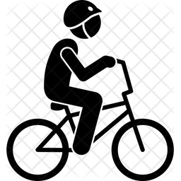256x256 Bmx Rider Icon Of Glyph Style