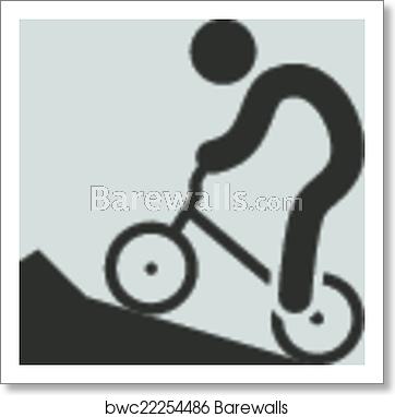 362x382 Cycling Bmx Icon, Art Print Barewalls Posters Prints