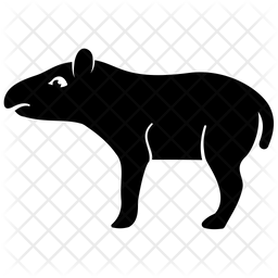 256x256 Boar Icon Of Glyph Style