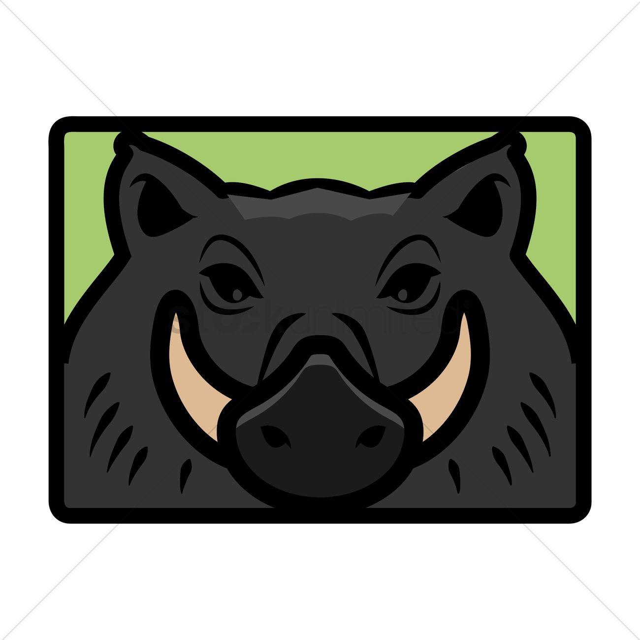 1300x1299 Wild Boar Icon Vector Image