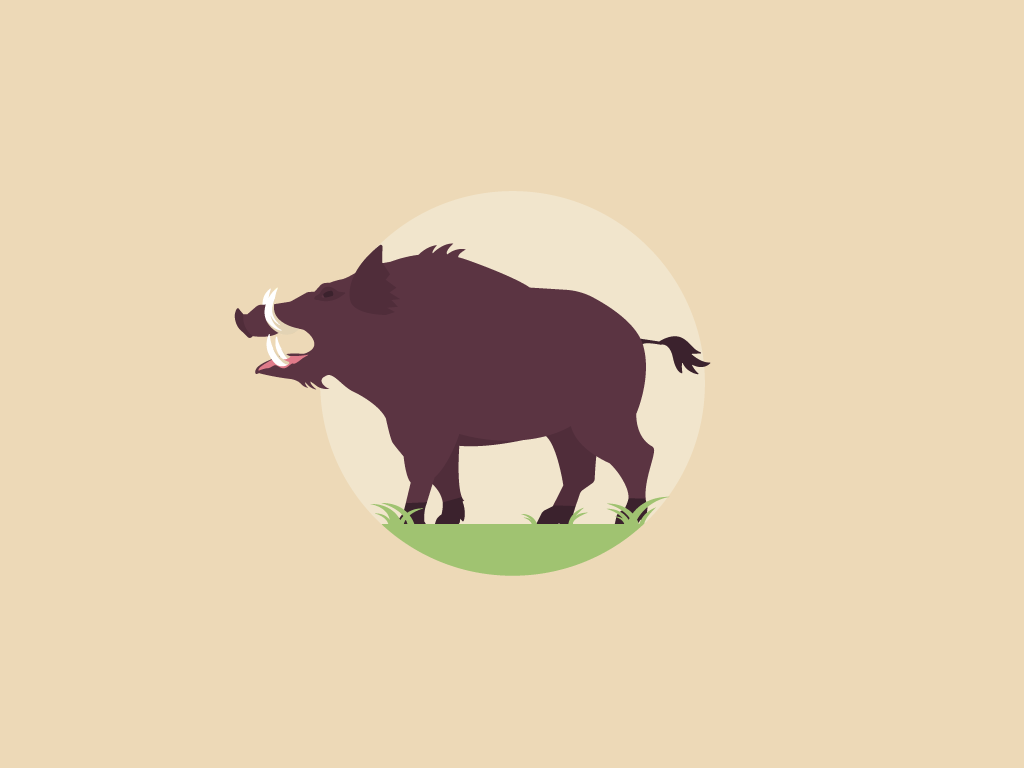 1024x768 Icon A Day Wild Boar Buy Artwork Redbubble