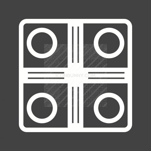 600x600 Board Game Glyph Inverted Icon