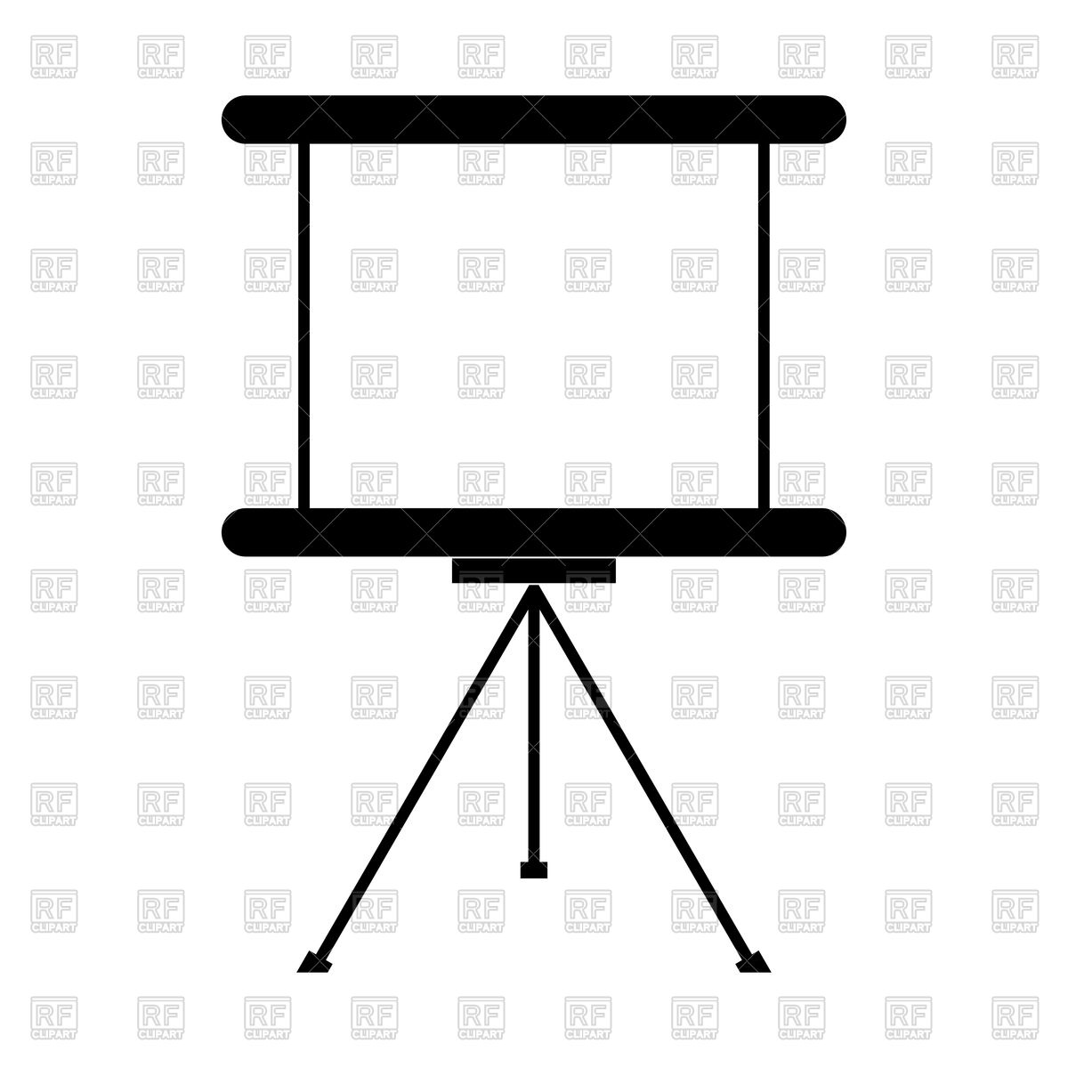 1200x1200 Business Presentation Board Black Color Icon Vector Image Of Icons