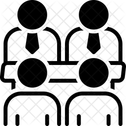 256x256 Board Meeting Icon Of Glyph Style