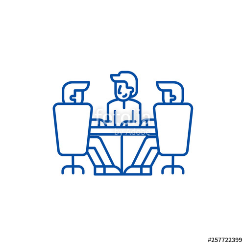 500x500 Board Of Directors Meeting Line Concept Icon Board Of Directors