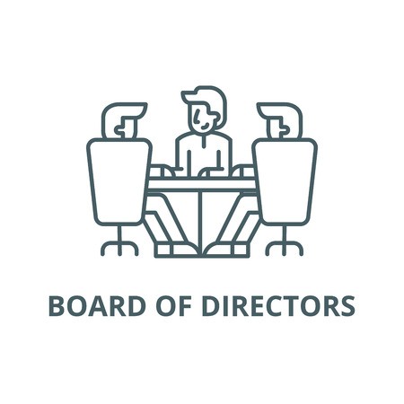 450x450 Board Of Directors Meeting Line Icon, Vector Board Of Directors