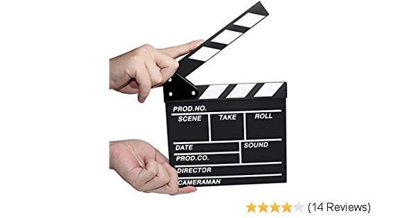 600x315 Veewon Wooden Director Action Sign Prop Film Movie Clapper Board
