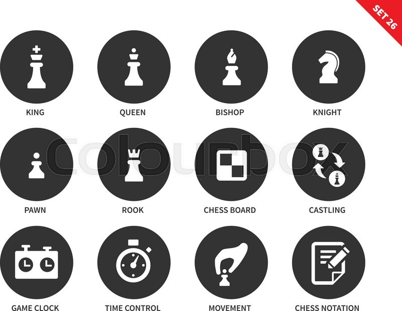 800x618 Chess Figures Vector Icons Set Stock Vector Colourbox
