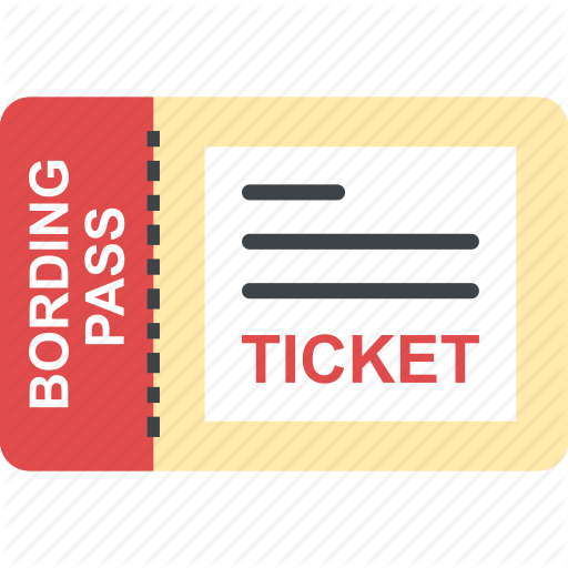 512x512 Boarding Card, Boarding Pass, Ticket, Transportation Concept