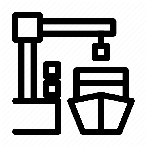 512x512 Boat, Container, Crane, Cruise, Dock, Freighter, Port Icon