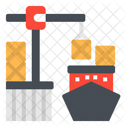 256x256 Port Icon Of Flat Style