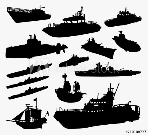 500x457 Ship, Boat, And Submarine Silhouette Good Use For Symbol, Logo