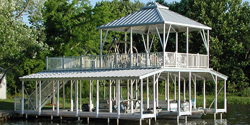 500x250 Fixed Docks Icon Flotation Systems Aluminum Boat Docks