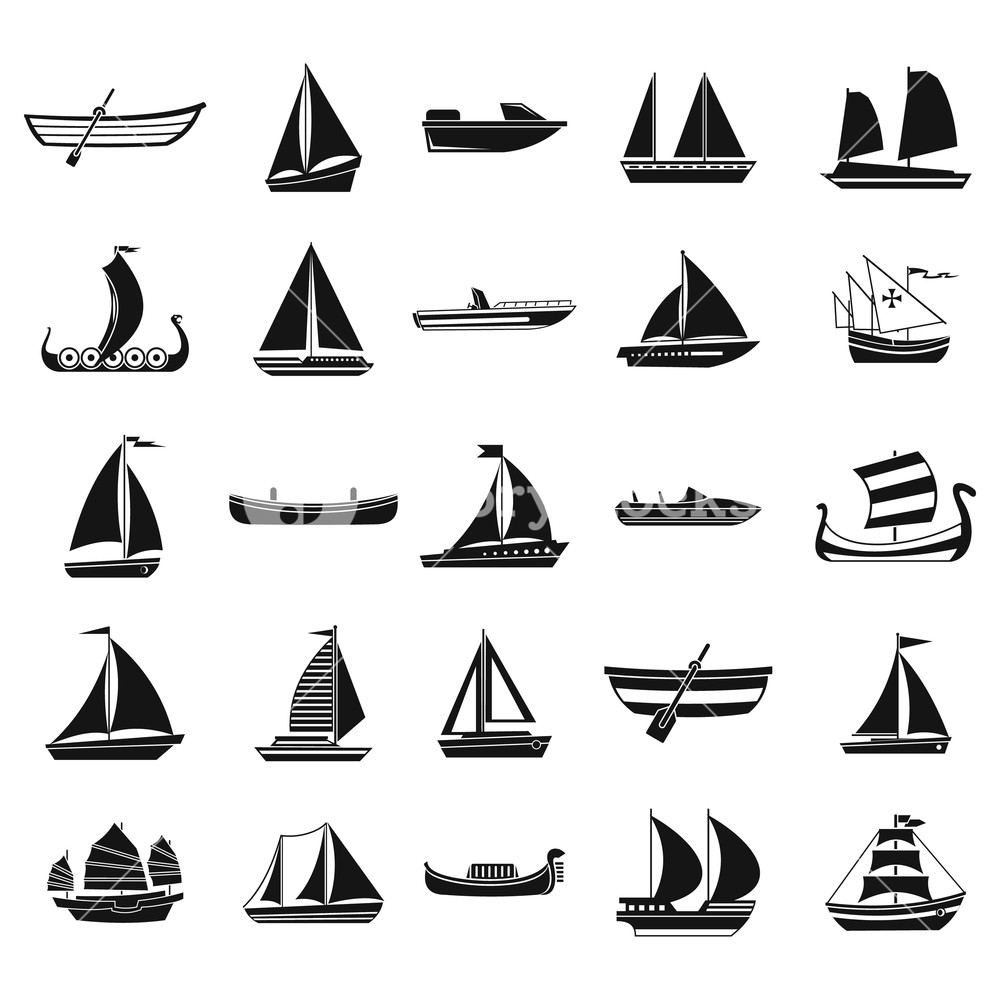 1000x1000 Boat Icon Set Simple Set Of Boat Vector Icons For Web Design