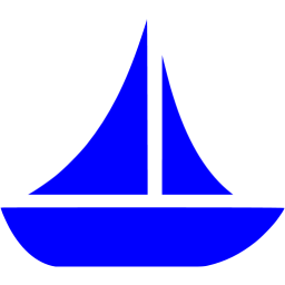 256x256 Blue Boat Icon