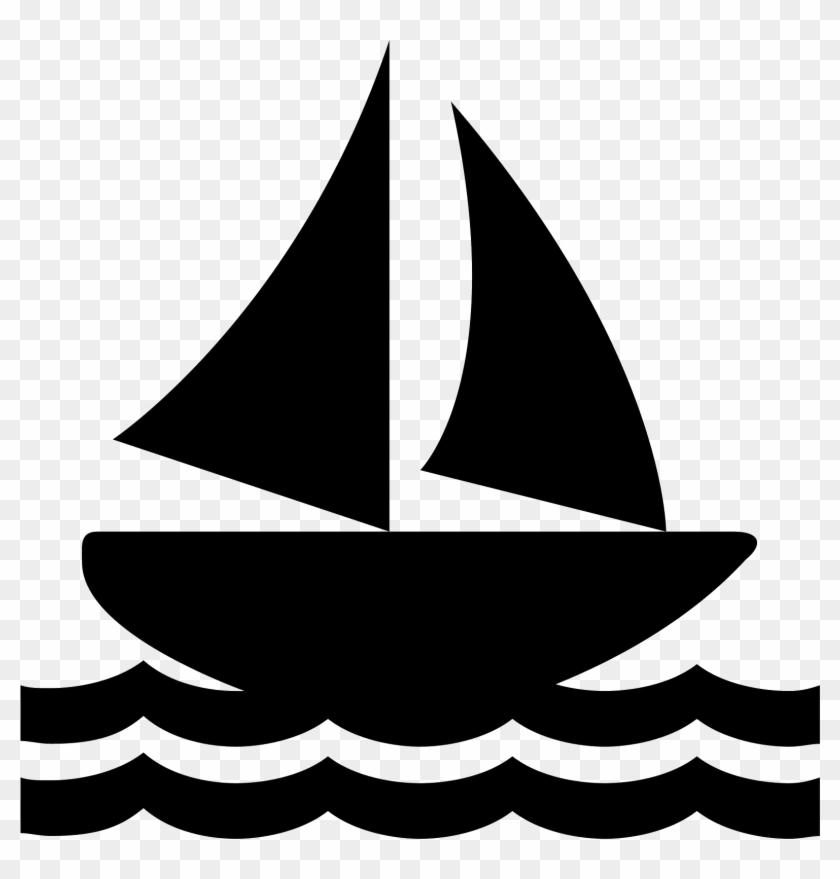 840x879 Black And White Sail Boat Icon Free Download Png