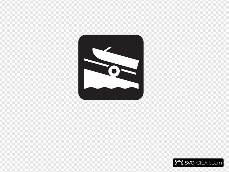 800x600 Boat Launch Black Clip Art, Icon