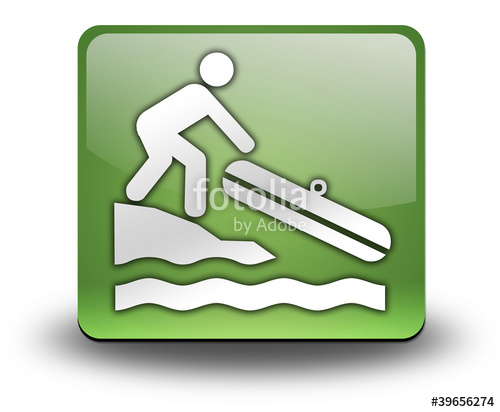 500x412 Green Effect Icon Hand Launch Small Boat Launch Stock
